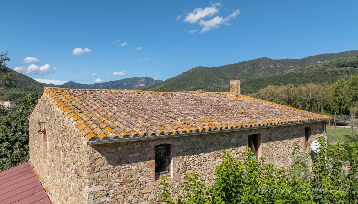 Vistas de la cubierta de la masía 