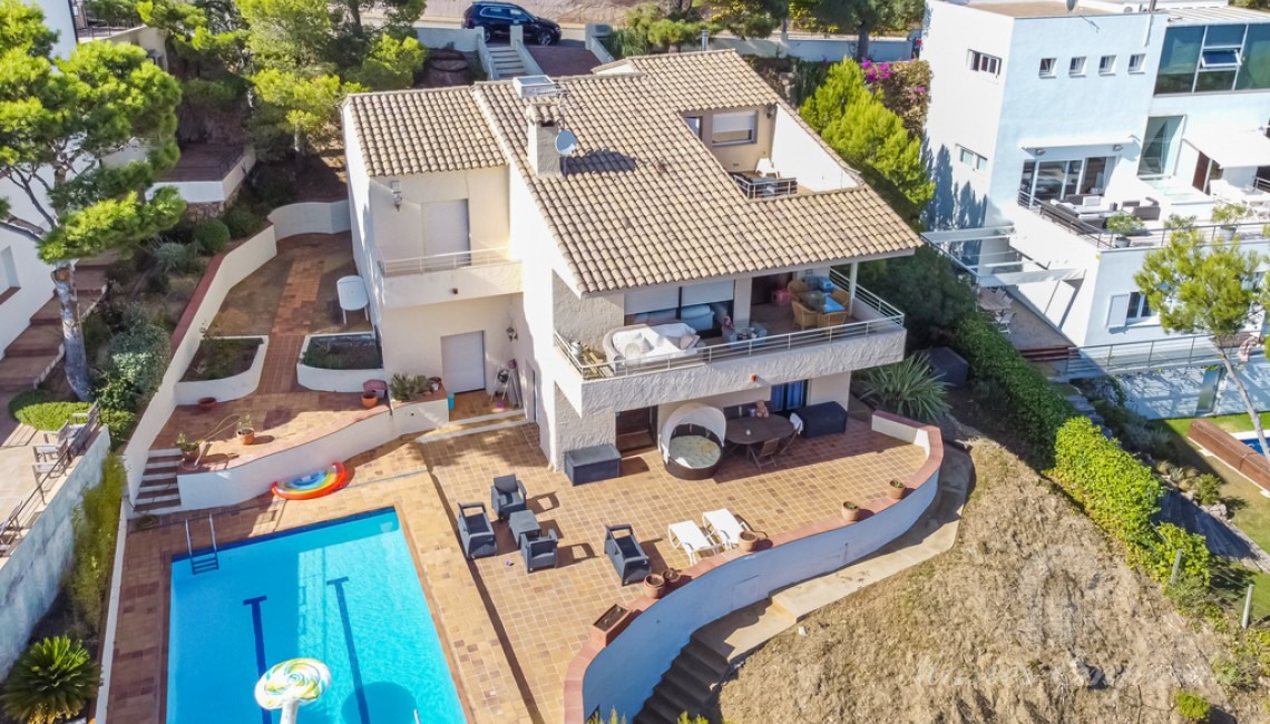 Vista aérea de la casa