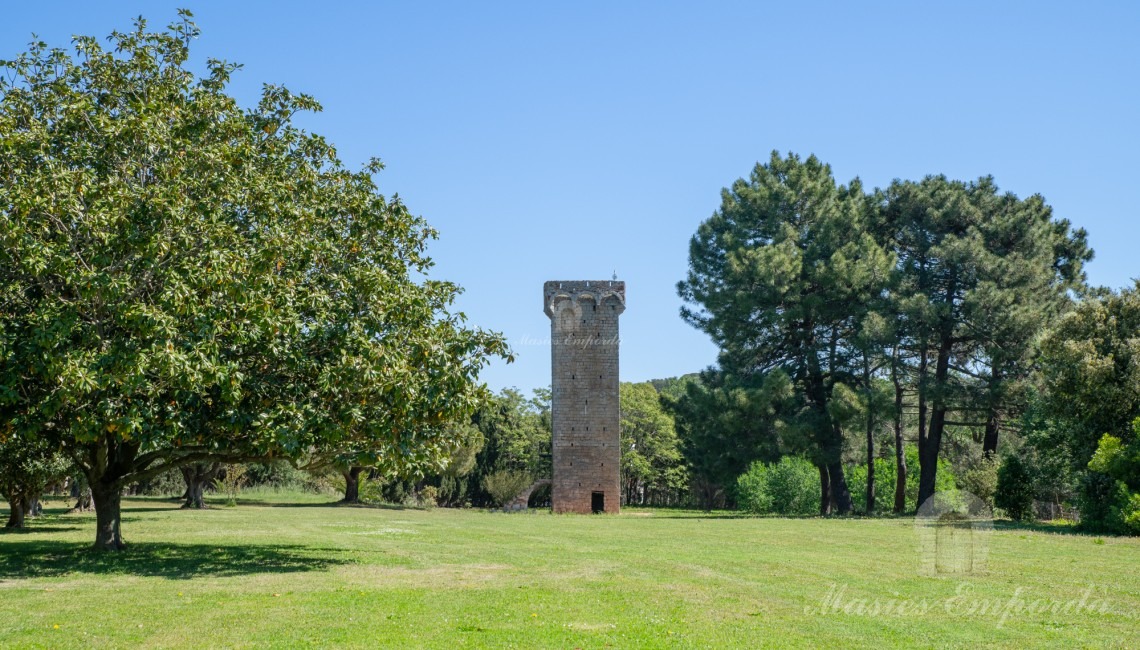 Vista de la torre medieval de la propiedad