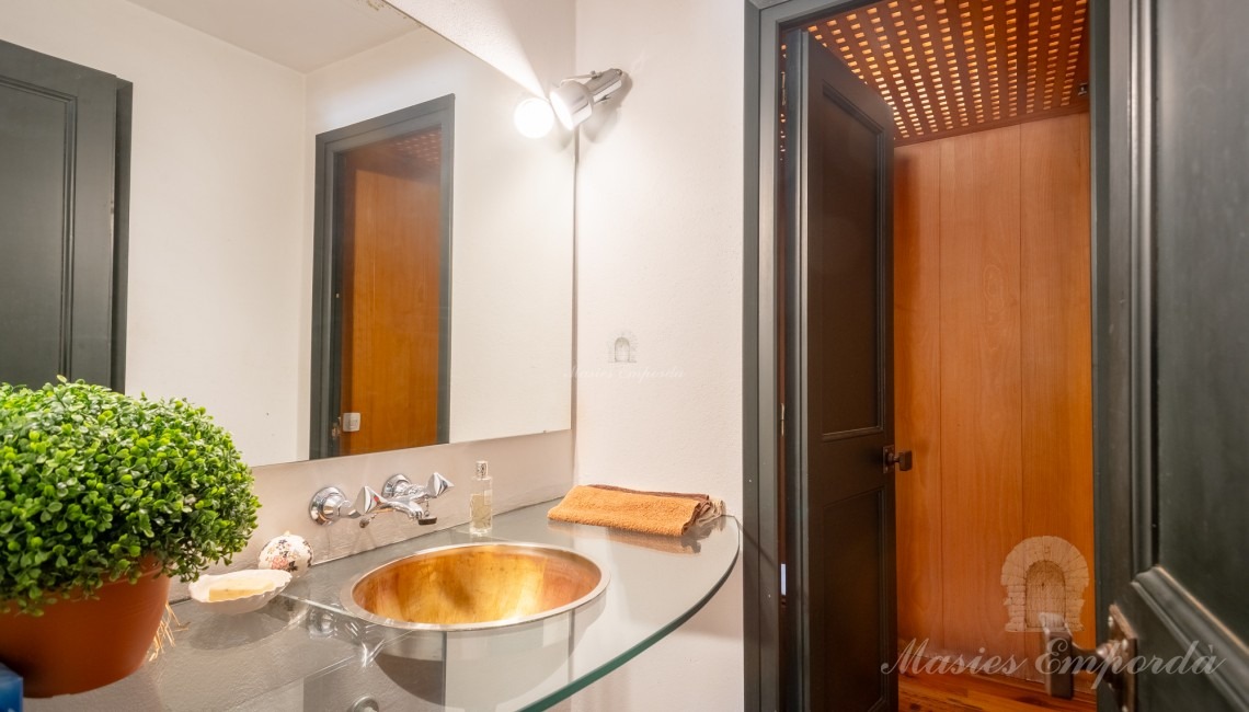 Baño de cortesía de la planta 