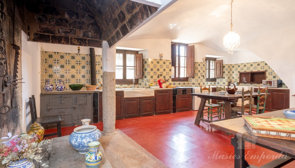 Cocina original de la masía 