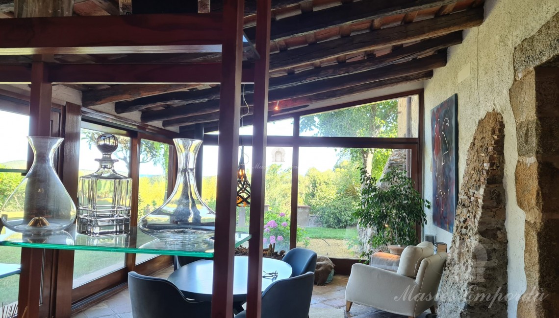 Interior de la celosía del comedor 
