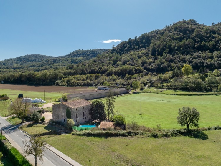 Vista de la masía 